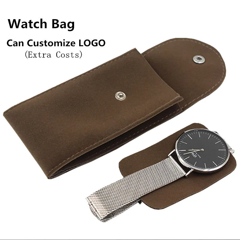 New Flannelette Watch Storage Bag Fashion Green Soft Watch Protect Bag New Mens Watch Travel Bag Mechanical Watch Organizer