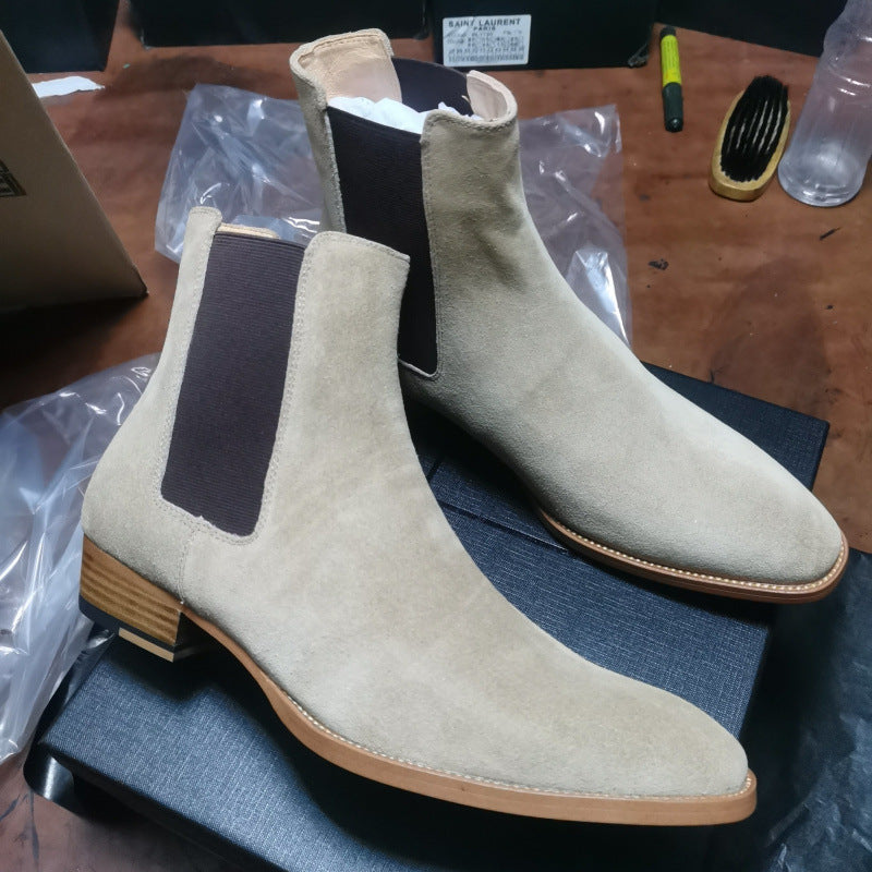 Men's FallWinter All-match Buckskin Martin Boots