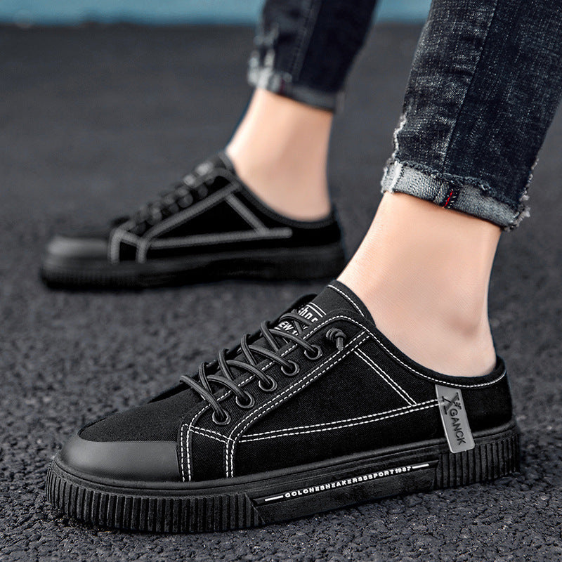 Men's Versatile Casual Sneakers Heelless Canvas Shoes