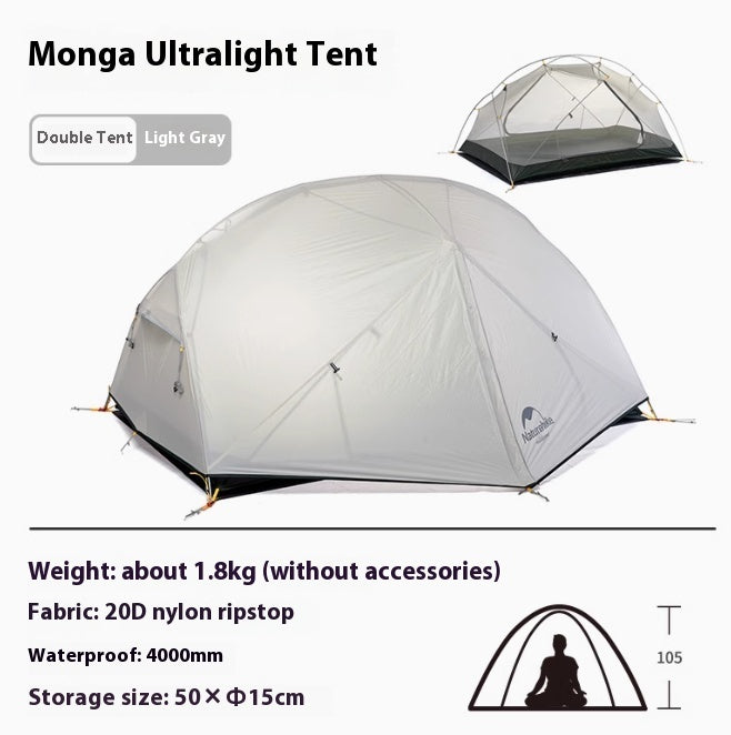 Ultralight 20D Silicone Portable Rainproof Camping Tent