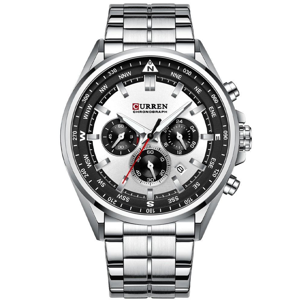 Montre à quartz multifonction pour homme avec calendrier étanche