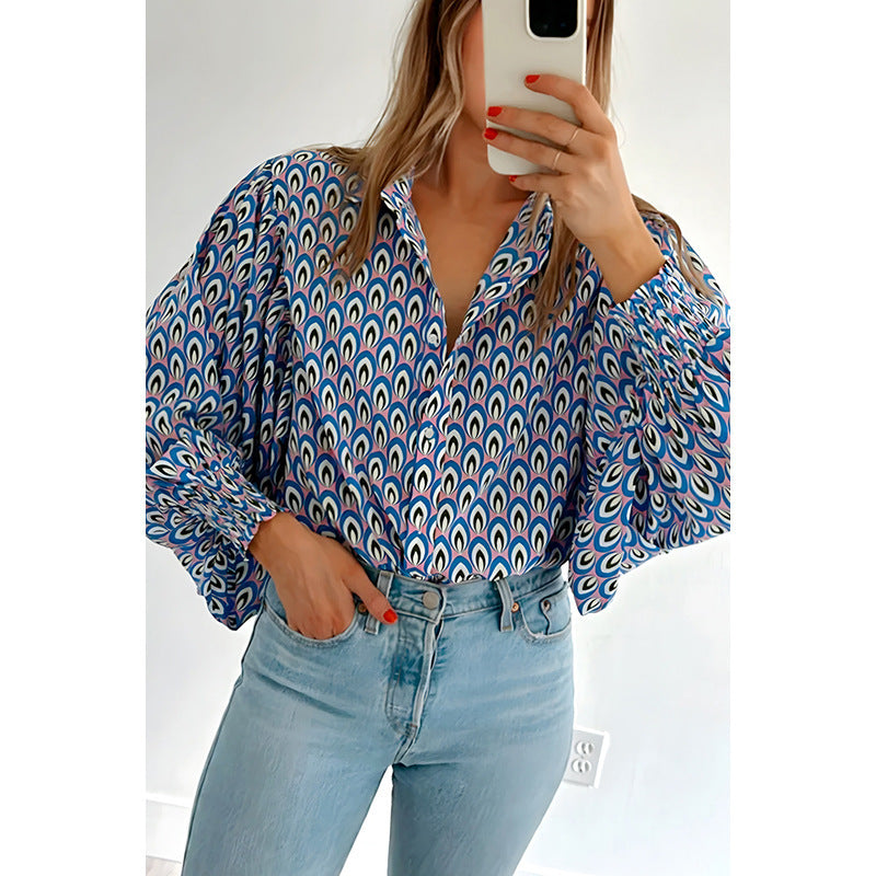 Fashion New Lapel Long Sleeve Shirt Women