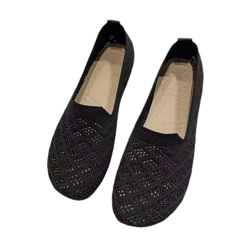 Slip-on Fly-kit Mesh Breathable Casual Women's Shoes