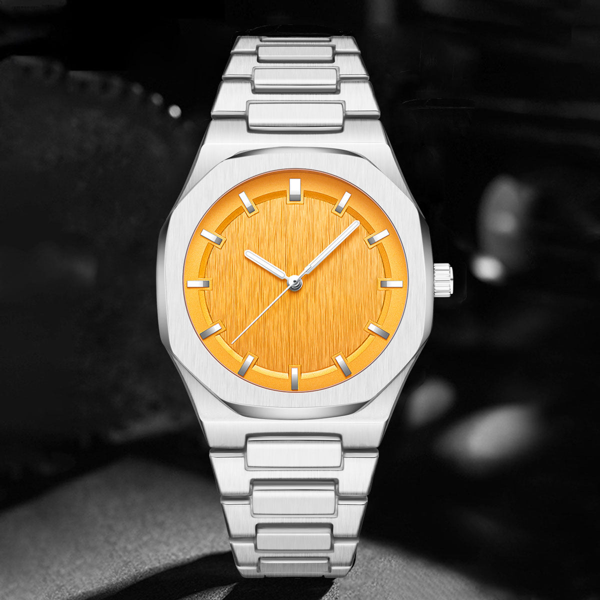 Montre Homme Luxueuse Et Simple Cadran Octogonal Large