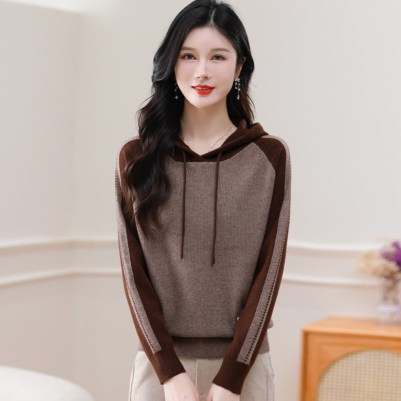 Multicolor Hoodie Bottoming Shirt Sweater