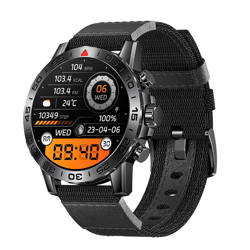 Montre intelligente avec appels Bluetooth Lecture de musique Fréquence cardiaque Pression artérielle Montre intelligente multisports étanche