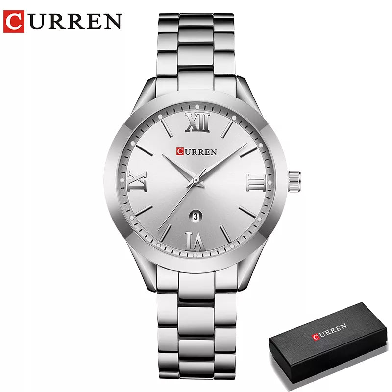 CURREN Watch Women Top Brand Quartz Female Bracelet Watches Stainless Steel Wrist Watch for Ladies Reloj Mujer Gift Rose Gold