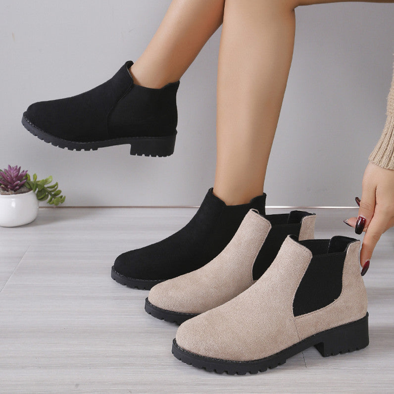 Women's Fashion Personality Chunky Heel Ankle Boots