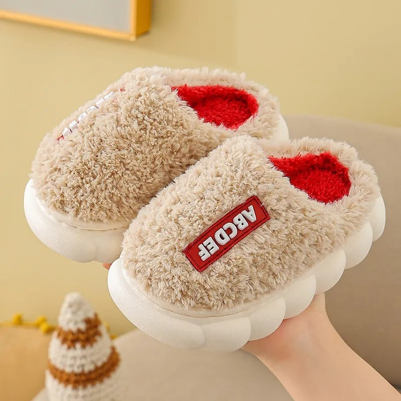 Children's Cotton Slippers With Simple Soft Sole