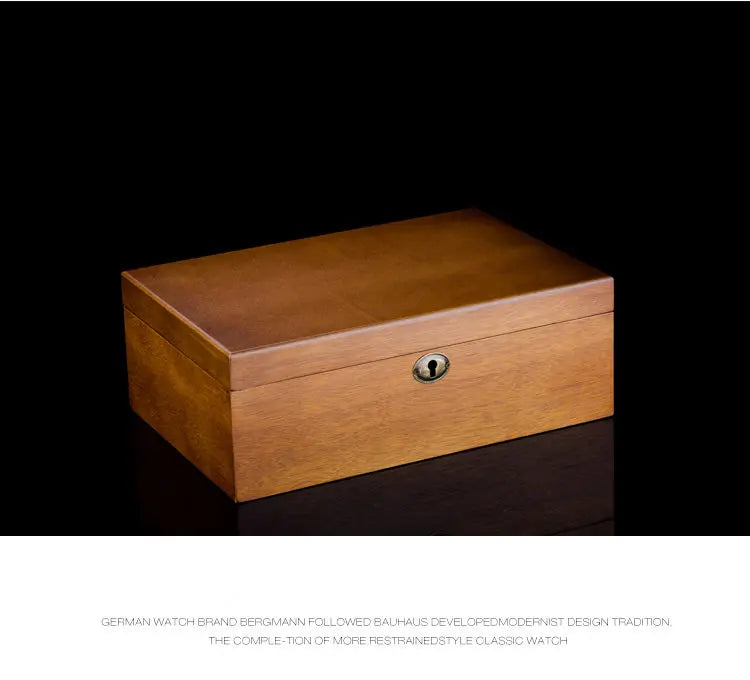 Boîte de rangement pour montres en bois massif à 10 compartiments, boîte de rangement de luxe pour montres en bois massif, présentoir de montres, support de montre pour hommes, boîtes cadeaux