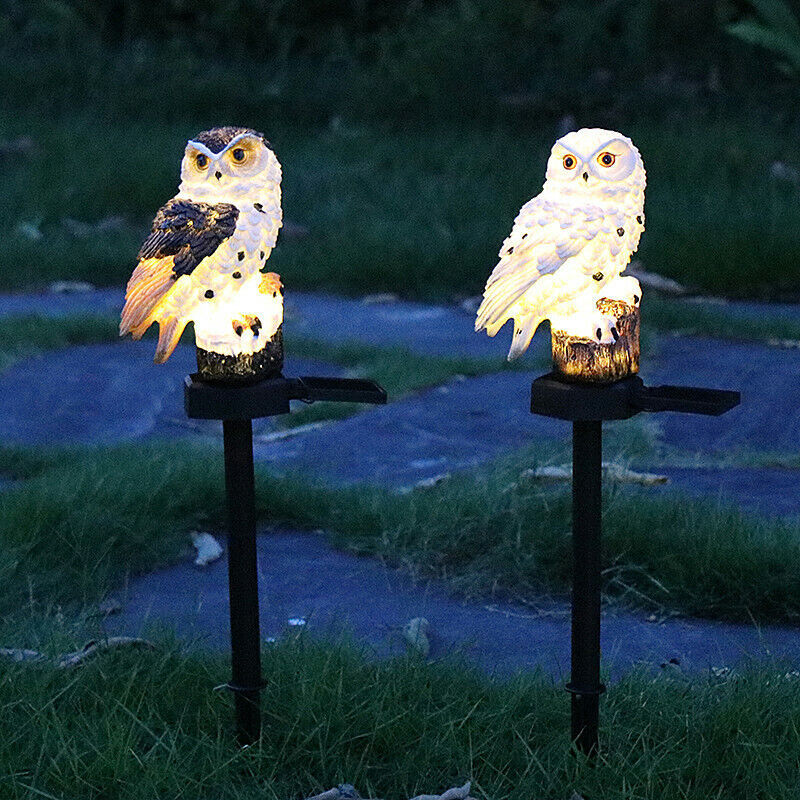 Solar Power LED Owl Parrot Lawn Light Outdoor Waterproof Garden Landscape Lamp