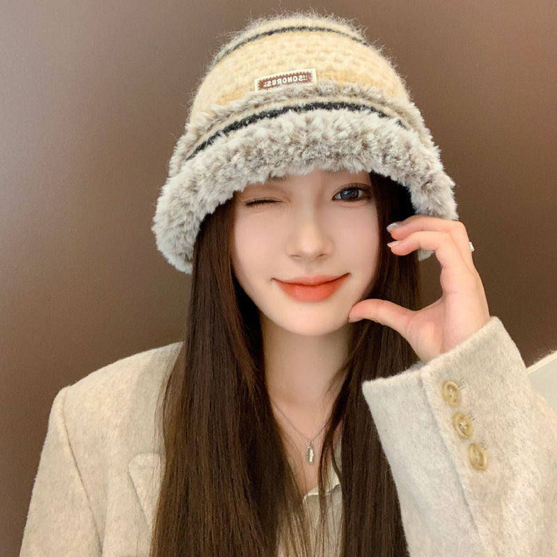 Autumn And Winter Dopamine Knitted Wool Cap Women's Warm Korean Style