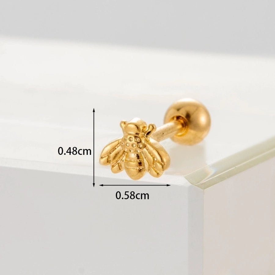 Ear Cartilage Rings & Studs Fashion Geometric Copper Plating Artificial Gemstones