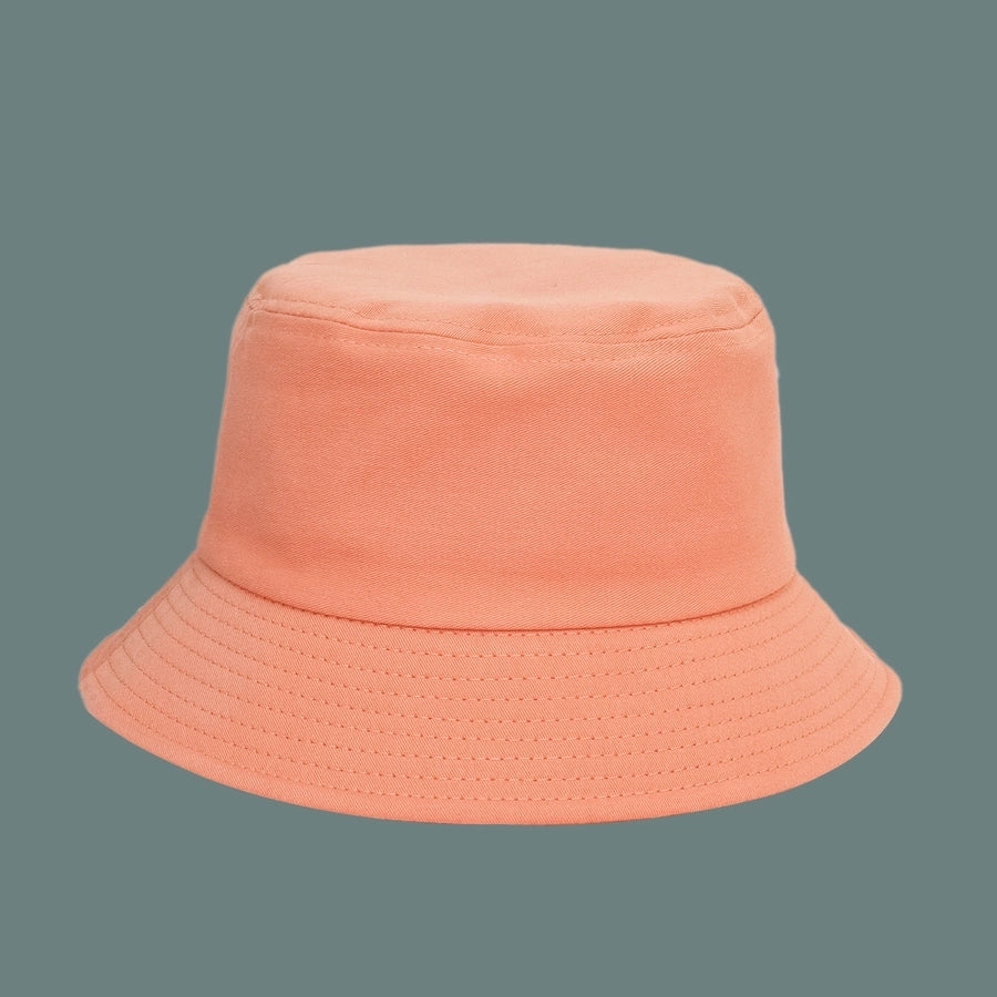 pure color cotton fisherman hat