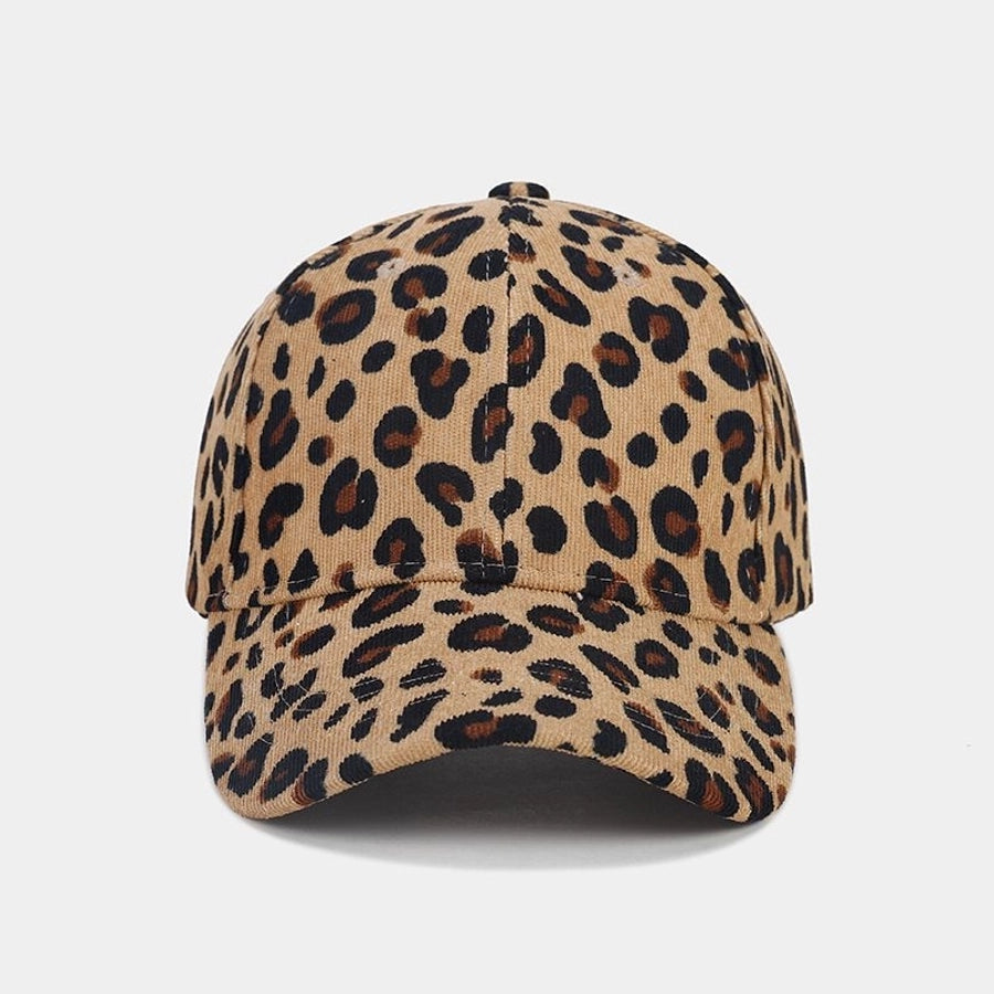 women's simple style leopard printing flat eaves baseball cap