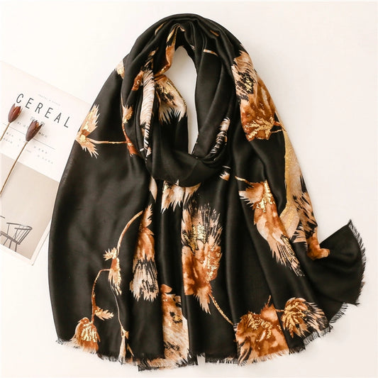 women's fashion dandelion polyester winter scarves