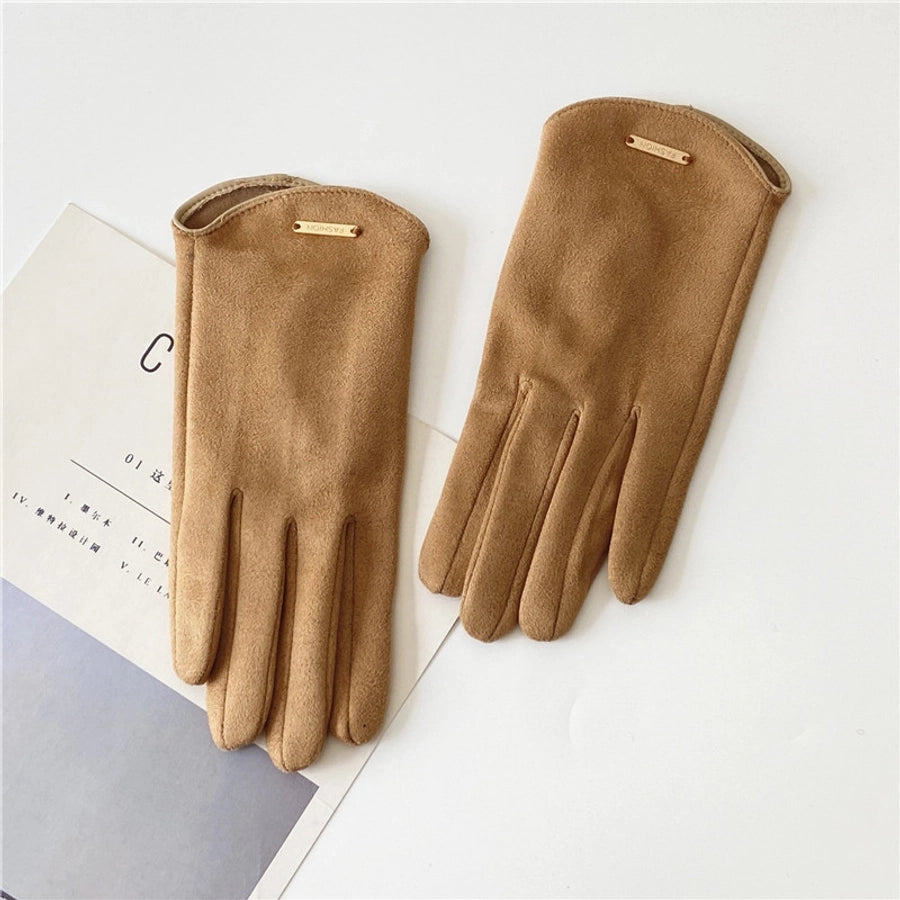 women's elegant basic solid color gloves 1 set