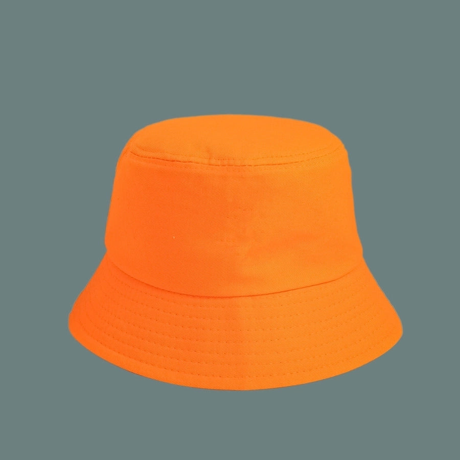 pure color cotton fisherman hat