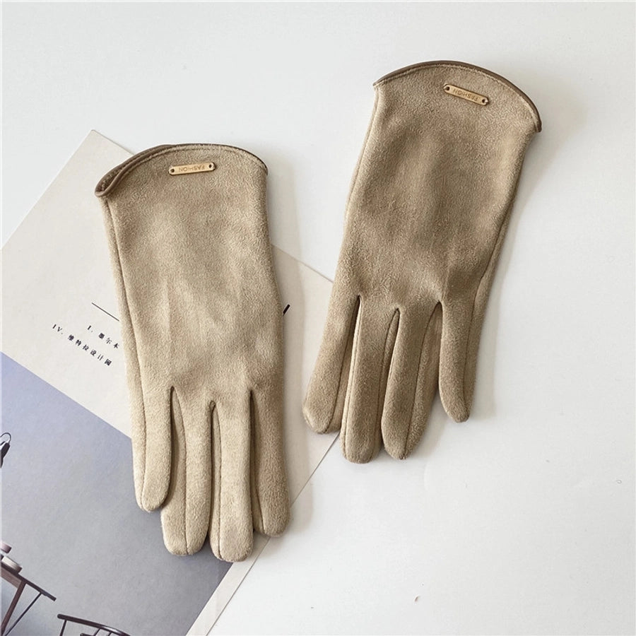 women's elegant basic solid color gloves 1 set