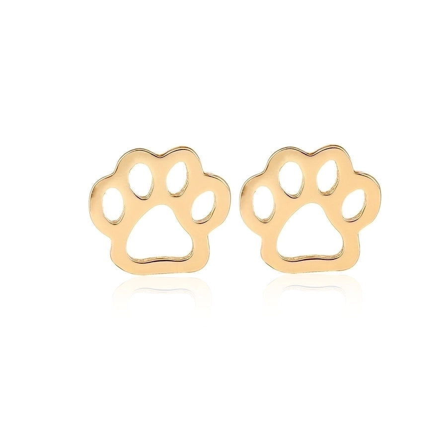 Simple Style Dog Cat Plating 304 Stainless Steel Stainless Steel Earrings