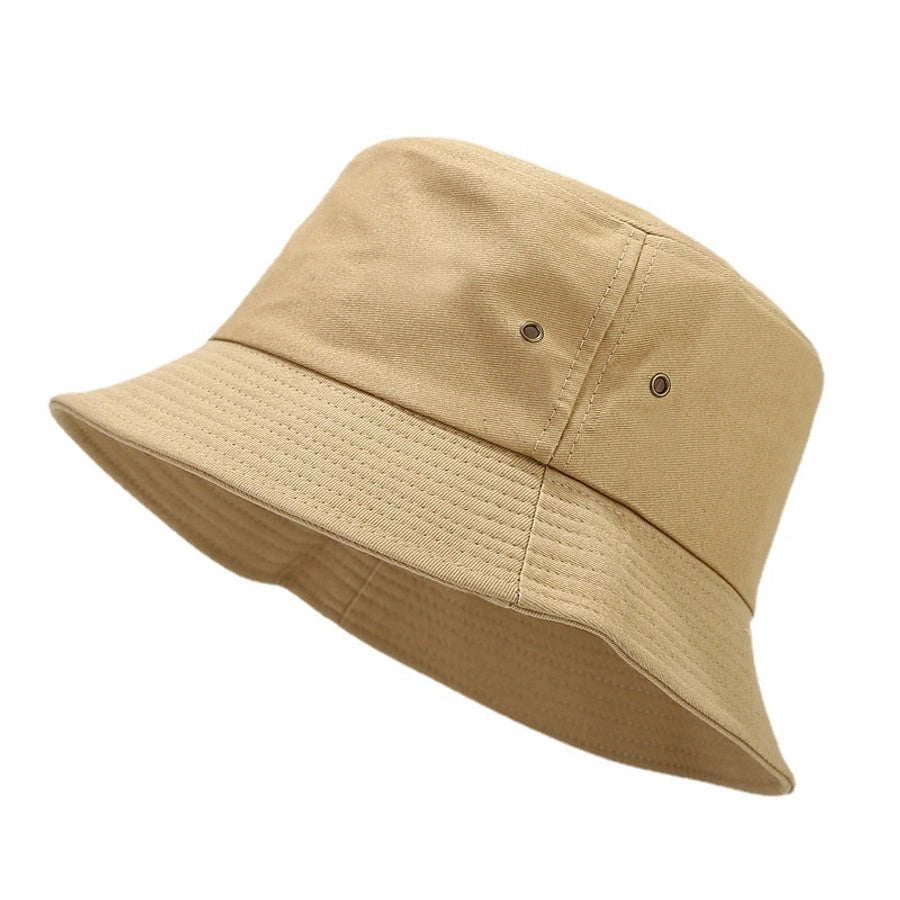 unisex classic style streetwear solid color wide eaves bucket hat