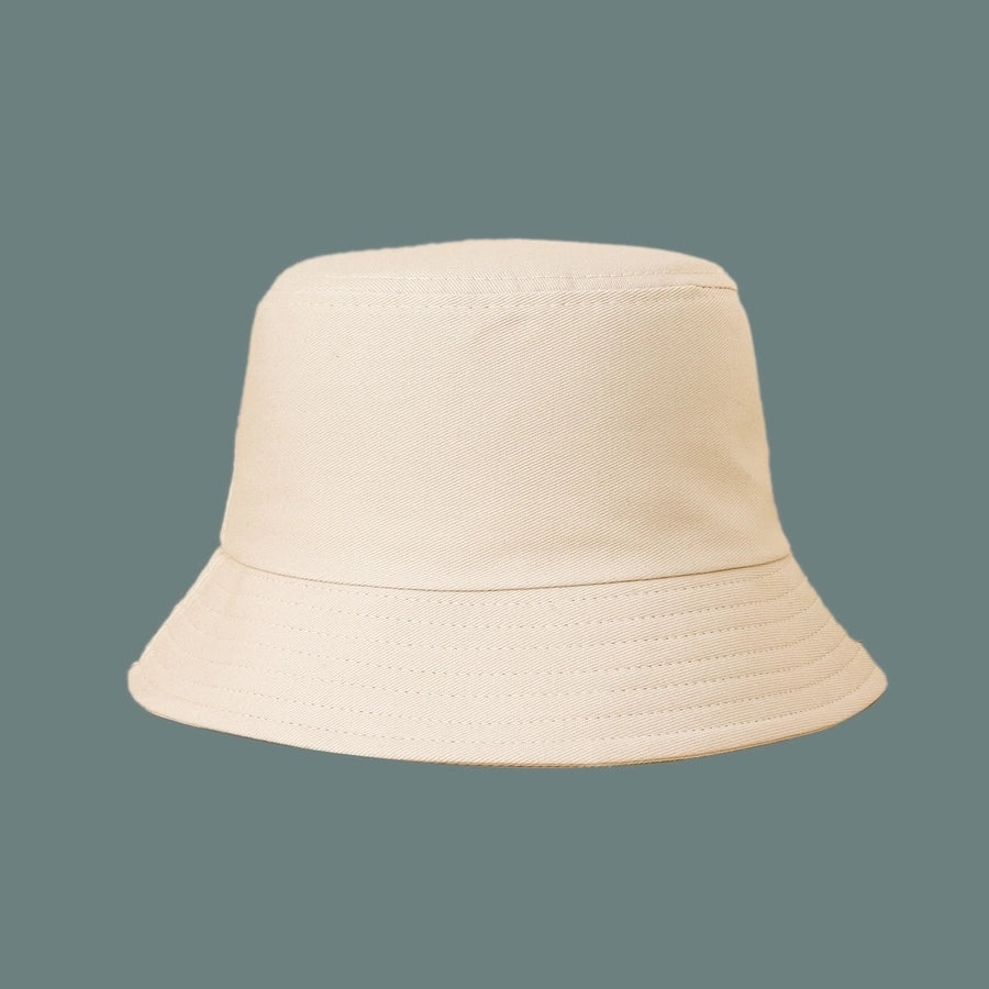 pure color cotton fisherman hat