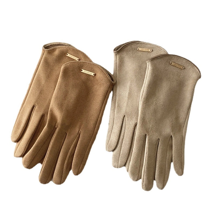 women's elegant basic solid color gloves 1 set