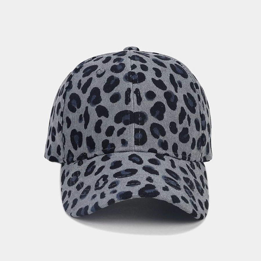 women's simple style leopard printing flat eaves baseball cap