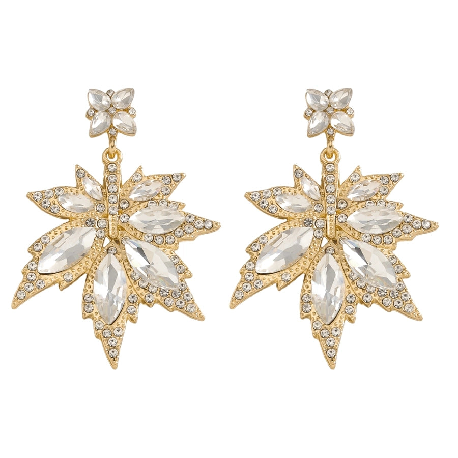 1 Pair Elegant Classic Style Maple Leaf Zinc alloy Drop Earrings