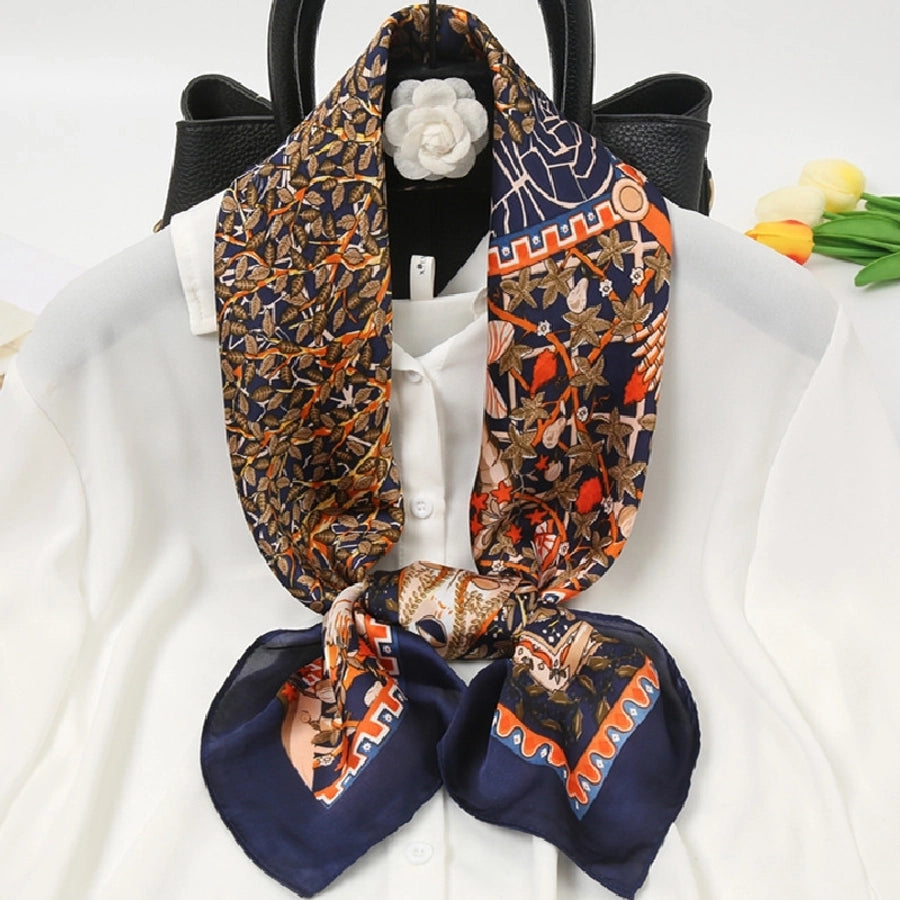 shanghai story spring artificial silk women's satin scarf printed all-matching scarf 90 large kerchief mother's day gift