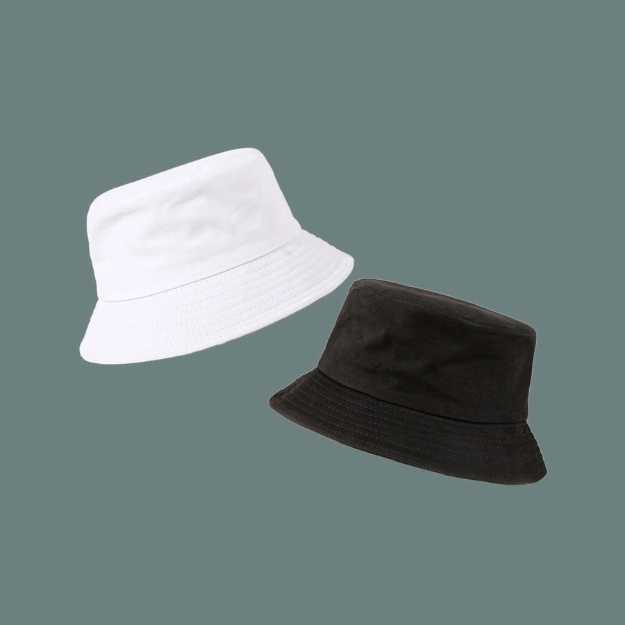 pure color cotton fisherman hat