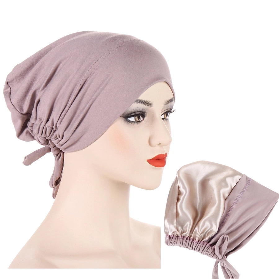 women's simple style solid color eaveless beanie hat