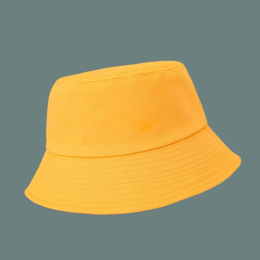 pure color cotton fisherman hat