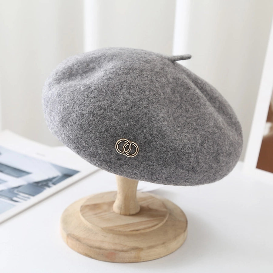 women's casual solid color eaveless beret hat