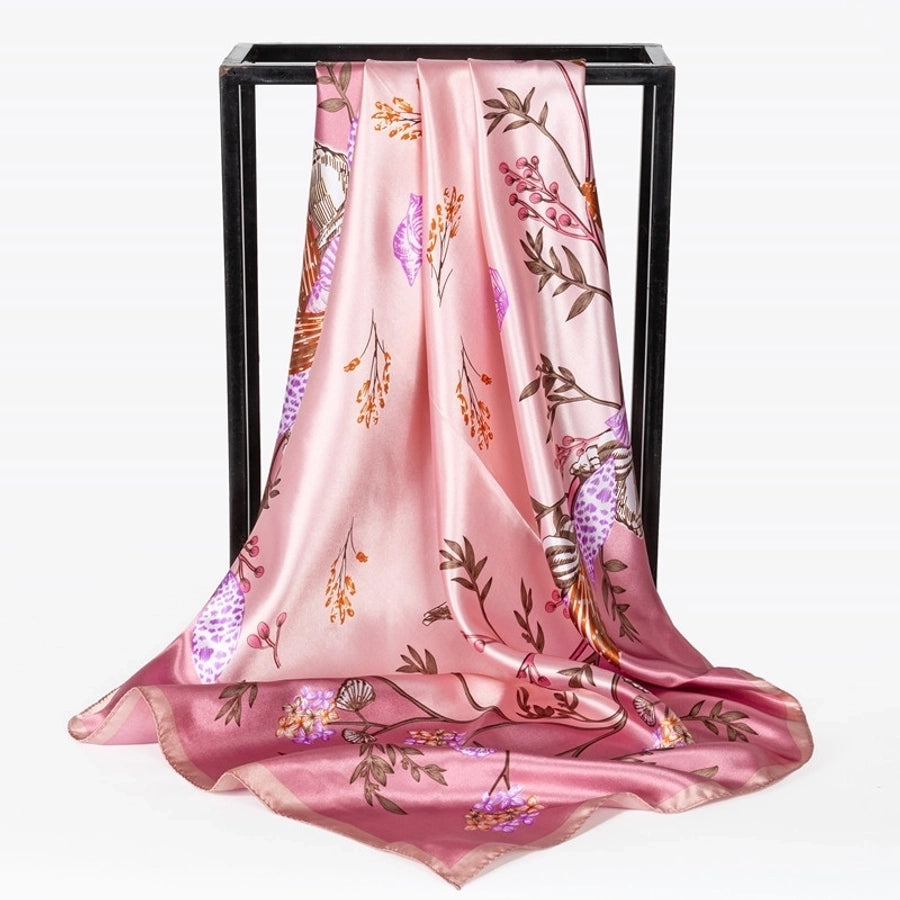 shanghai story spring artificial silk women's satin scarf printed all-matching scarf 90 large kerchief mother's day gift