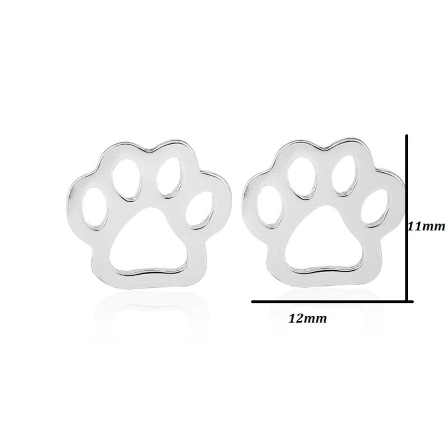 Simple Style Dog Cat Plating 304 Stainless Steel Stainless Steel Earrings