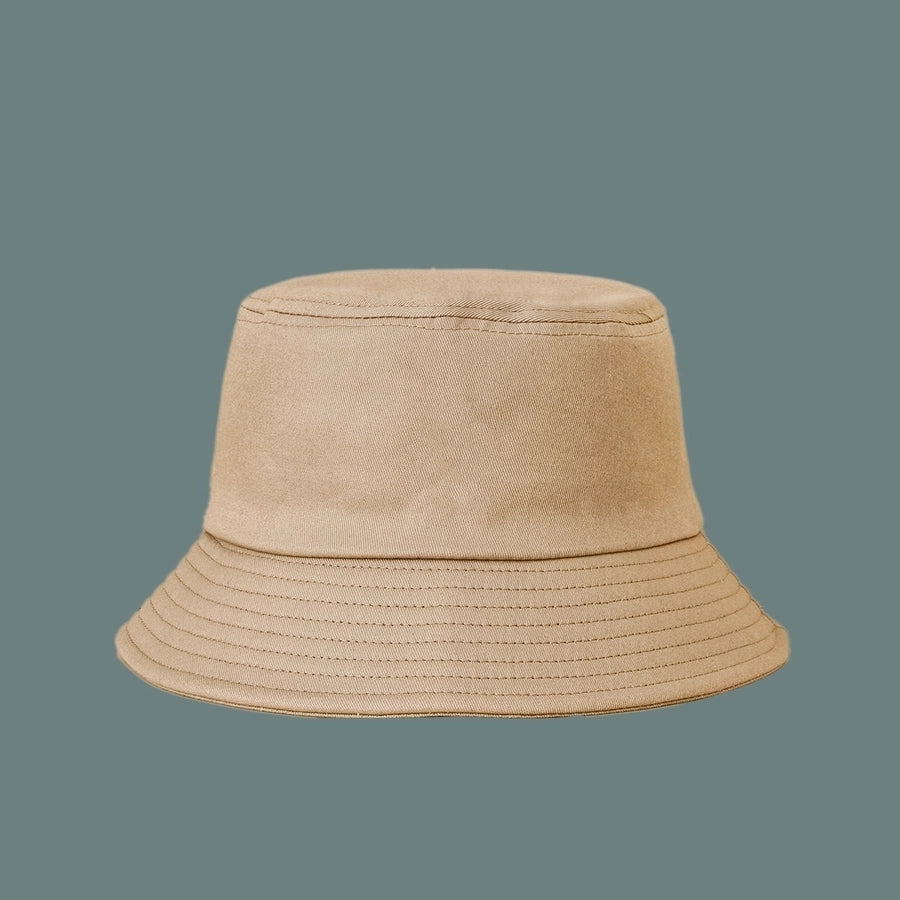 pure color cotton fisherman hat