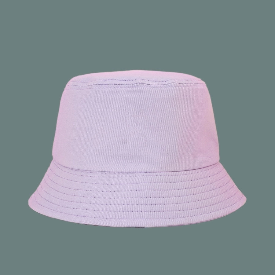 pure color cotton fisherman hat