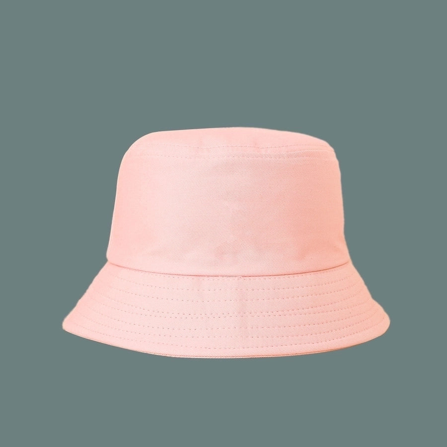 pure color cotton fisherman hat