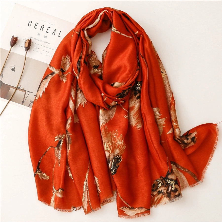 women's fashion dandelion polyester winter scarves