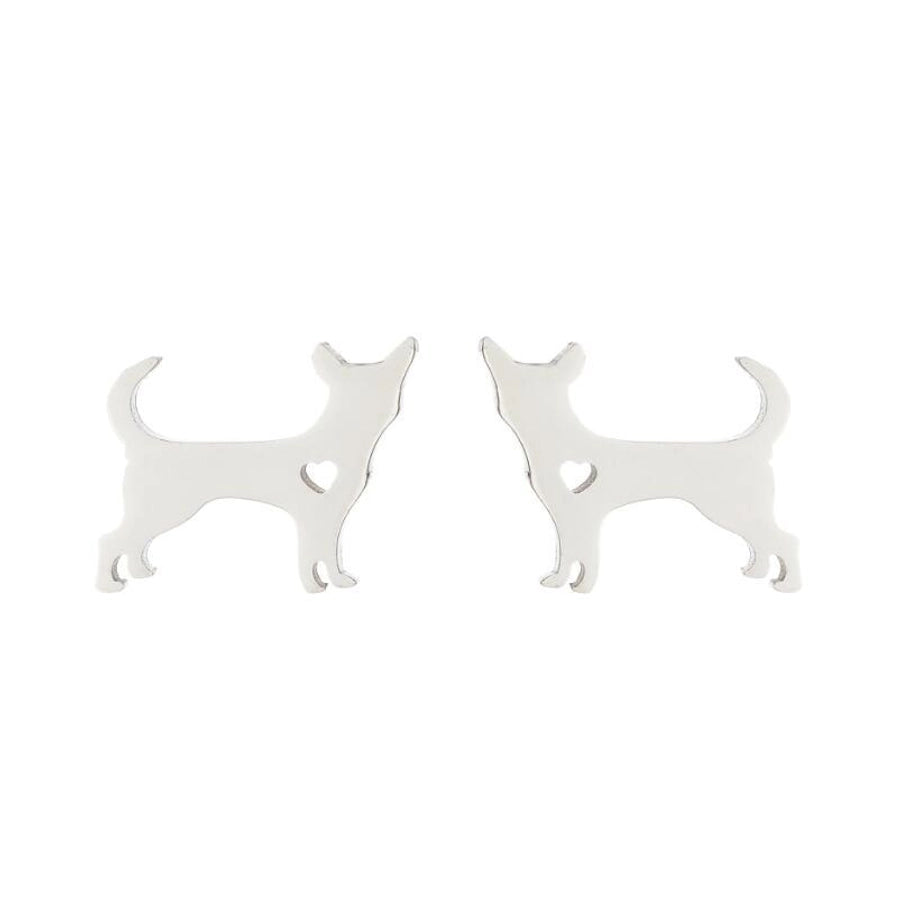 Simple Style Dog Cat Plating 304 Stainless Steel Stainless Steel Earrings