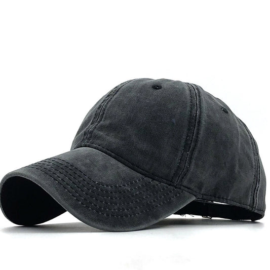 korean washed cotton distressed baseball hat