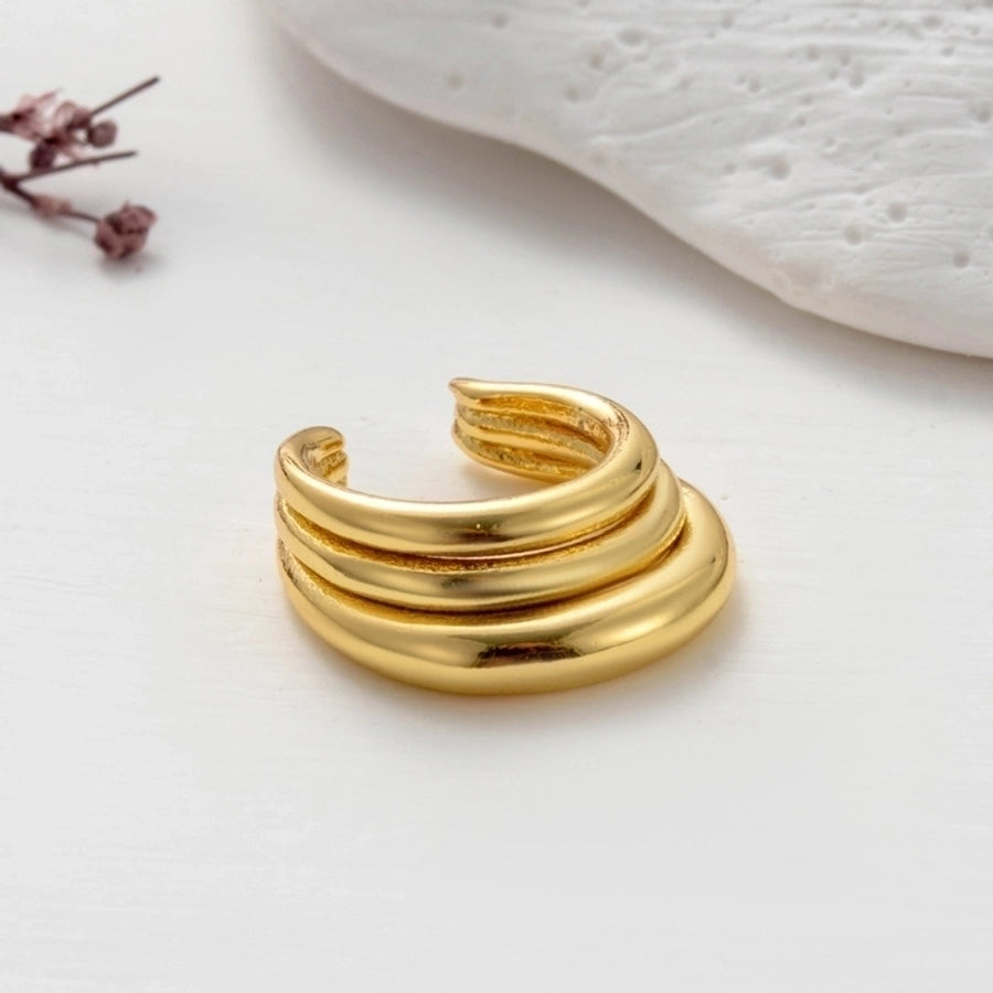 1 piece vintage style cool style geometric eye snake plating copper 18k gold plated ear studs