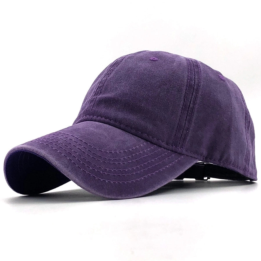 korean washed cotton distressed baseball hat