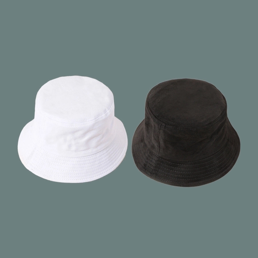 pure color cotton fisherman hat