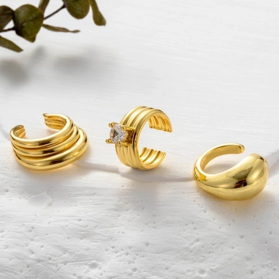 1 piece vintage style cool style geometric eye snake plating copper 18k gold plated ear studs