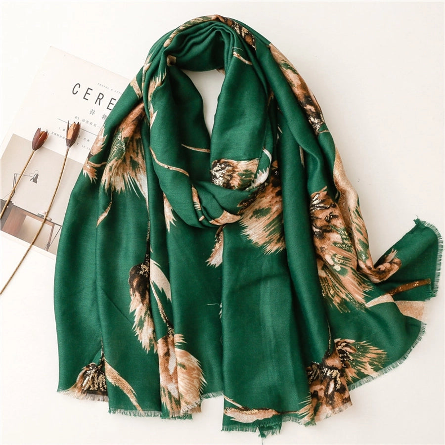 women's fashion dandelion polyester winter scarves