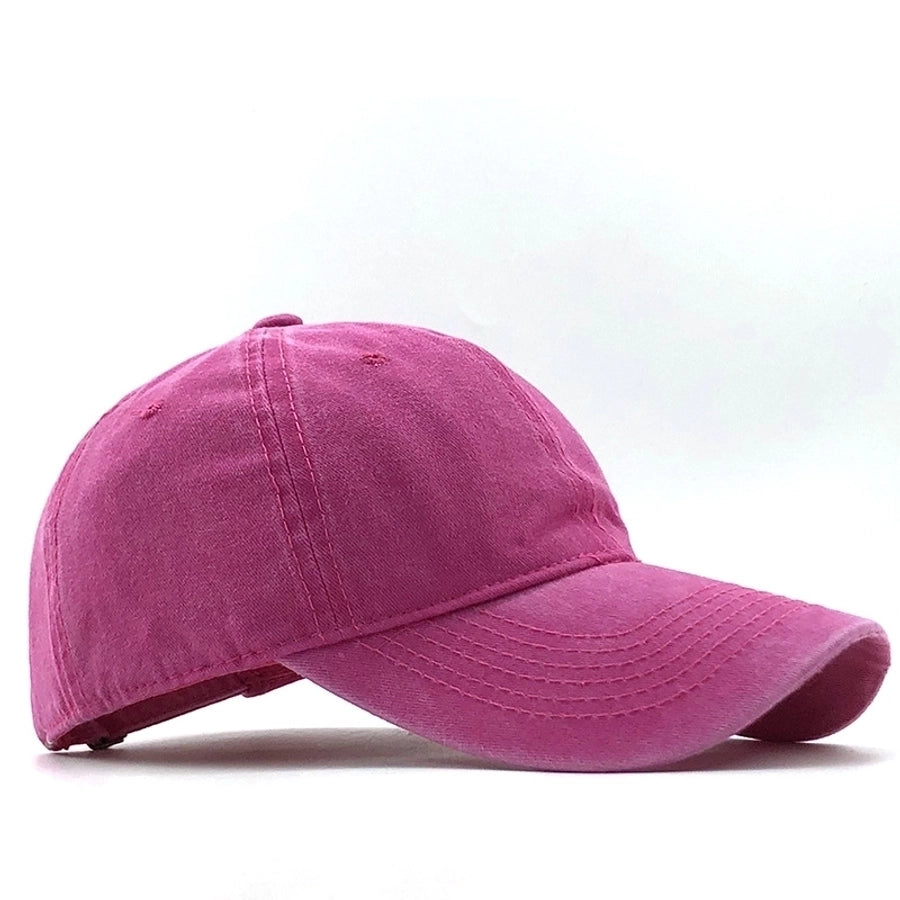 korean washed cotton distressed baseball hat