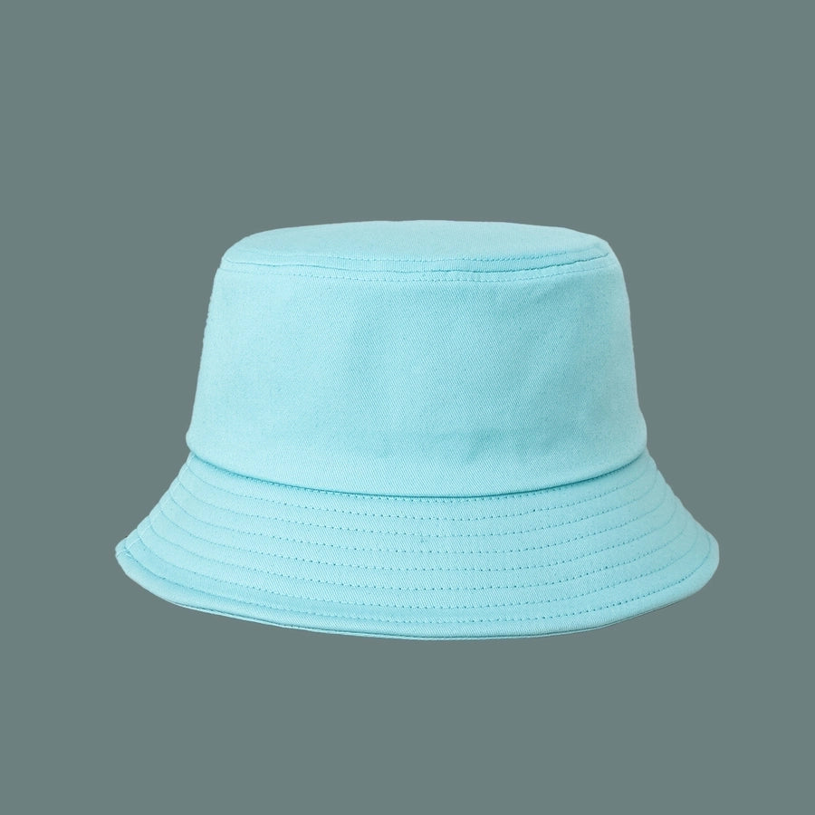 pure color cotton fisherman hat