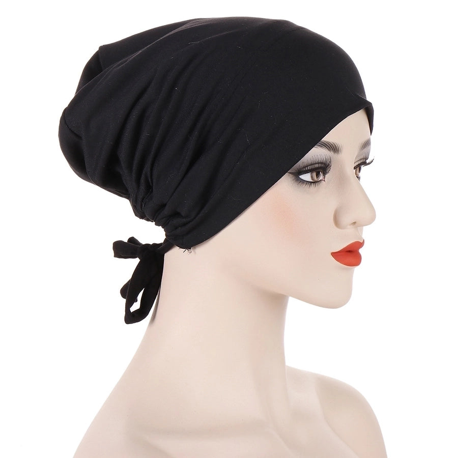 women's simple style solid color eaveless beanie hat